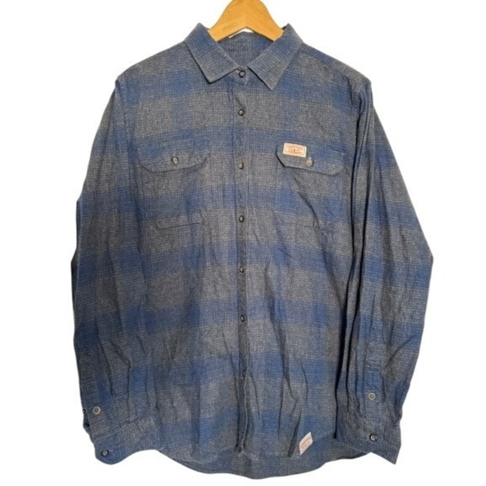 Territory Run Co Plaid Button Down Shirt Long Sleeve Trail Running - Mens XL